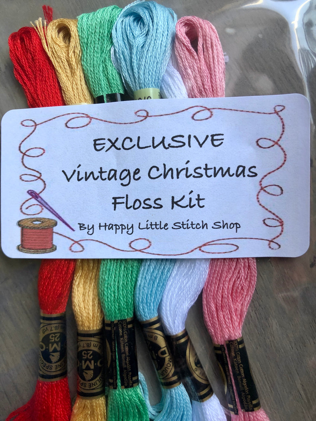 Floss Kit - EXCLUSIVE Vintage Christmas by Flamingo Toes
