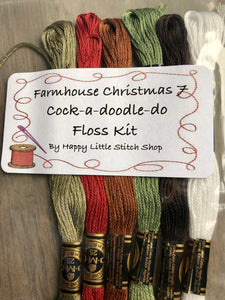 Floss Kit - Farmhouse Christmas 7 - Cock-a-doodle-doo