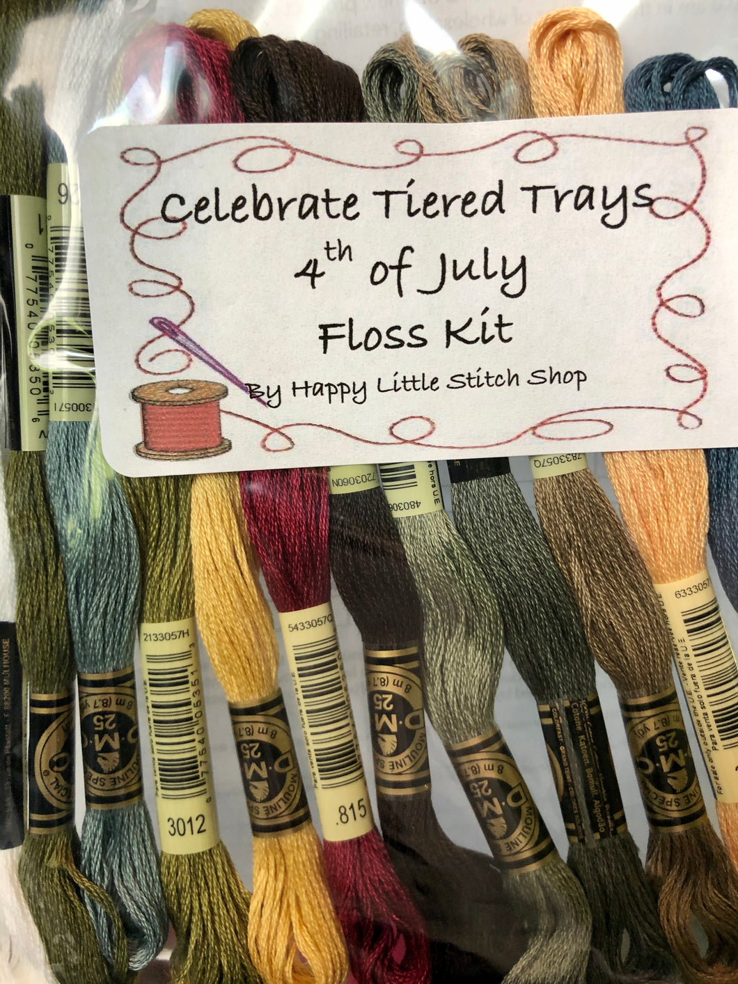 Floss Kit - Celebrate Tiered Trays 4th of July by Madame Chantilly