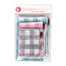 Load image into Gallery viewer, Gingham on the Go - 3 Piece Project Bag Set by It&#39;s Sew Emma