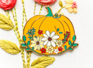 Needle Minder - Floral Pumpkin by Flamingo Toes